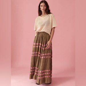 NWT Boteh Hera Appliqué Maxi Skirt - Size XS